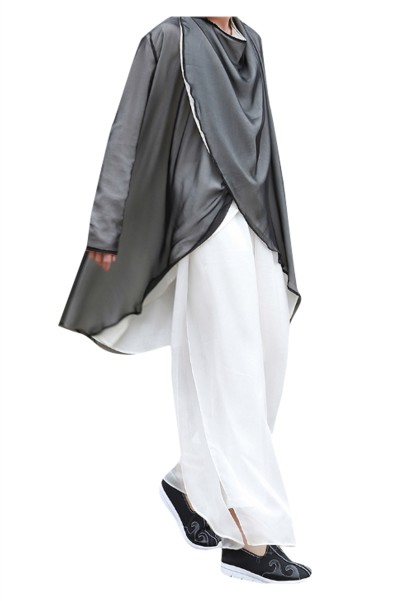 Custom made linen Chinese Style Men's suit, Han suit, men's Tang suit, tea suit, ancient suit, ancient Chinese style performance, lay in clothes, Xianqi Kung Fu shirt, drama suit of the crew  SKF005  detail view-1